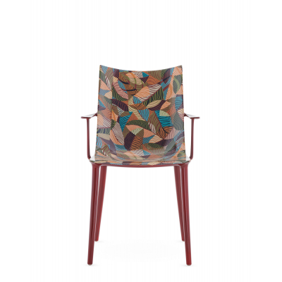 H.H.H. Graphic Impression burgundy/barevné listy Kartell