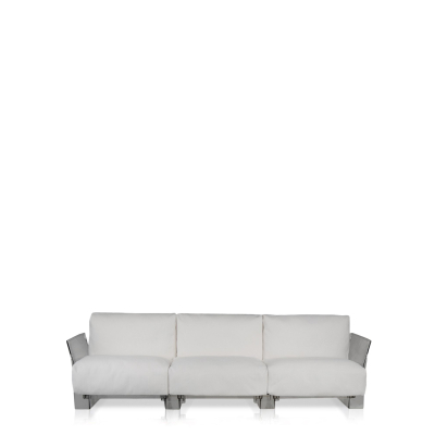 Pop Outdoor 3-sed bílá-látka ikon Kartell