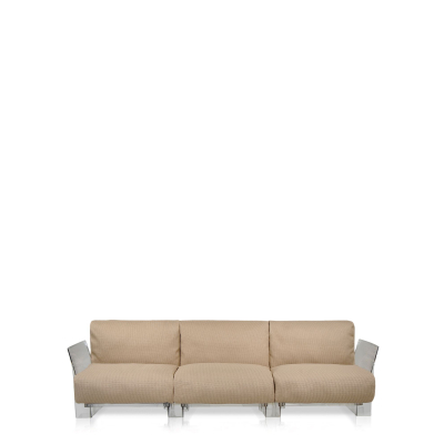 Pop Outdoor 3-sed béžová-látka ikon Kartell