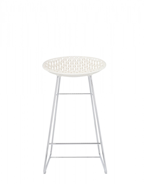 Smatrik stool bílá / chromová